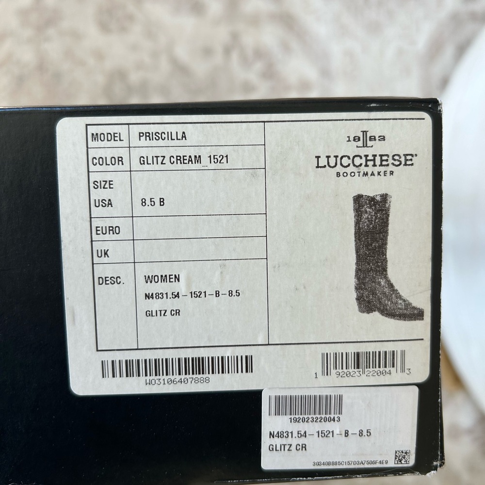 NWT - Lucchese Priscilla Cream - Picture 9 of 9